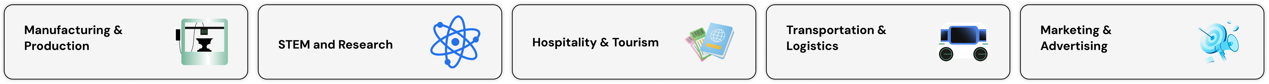 Career clusters: Manufacturing, STEM, Hospitality, Transportation, Marketing